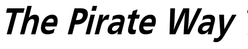 Font : FrutigerCndObl-Bold 2 Custom Text : The Pirate Way Test your own text here Click to download or to view this font on a tshirt that can be custom printed in Bali